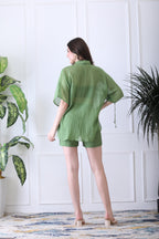 Otto Green Embroderied Cord Set