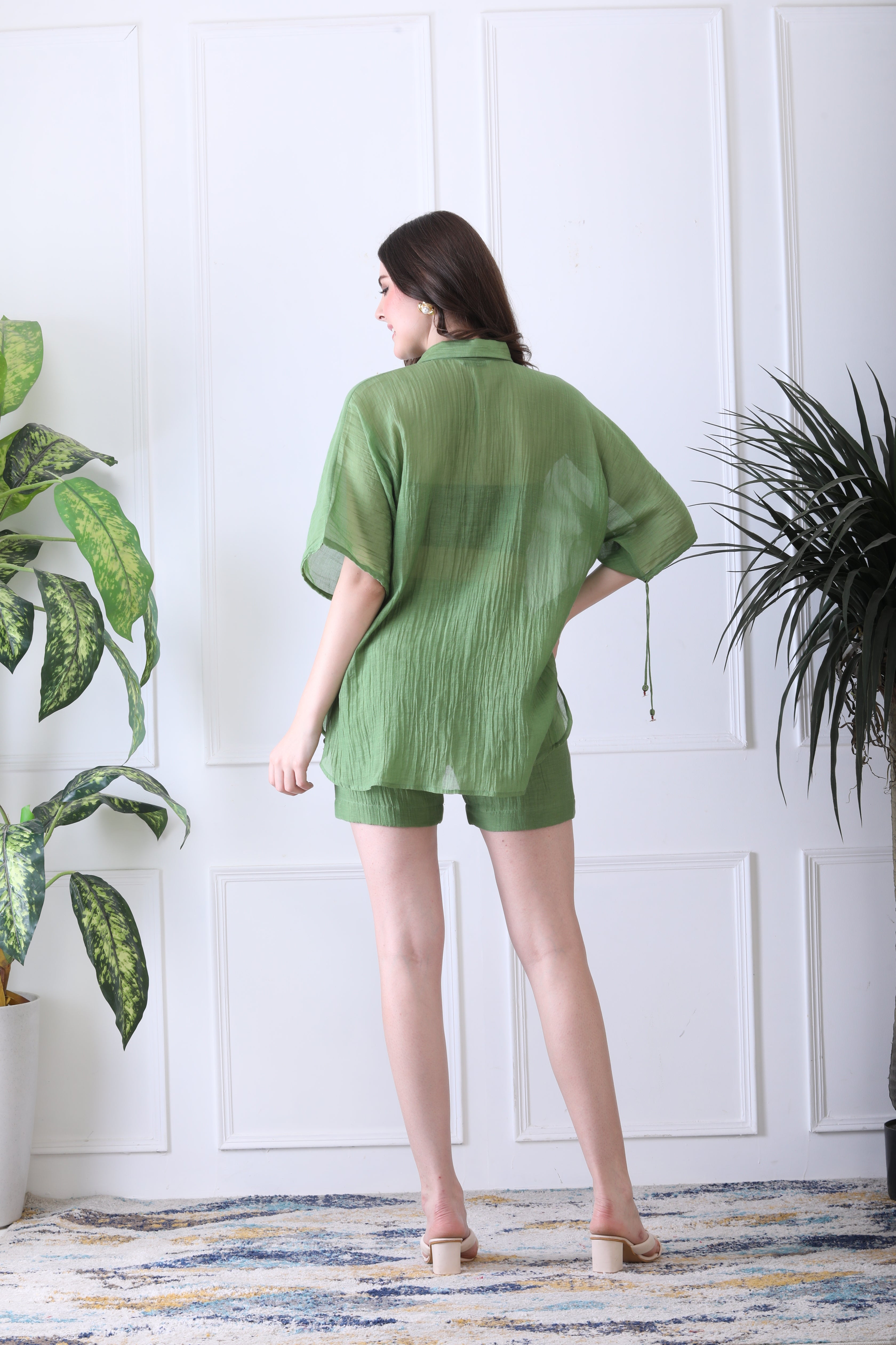 Otto Green Embroderied Cord Set