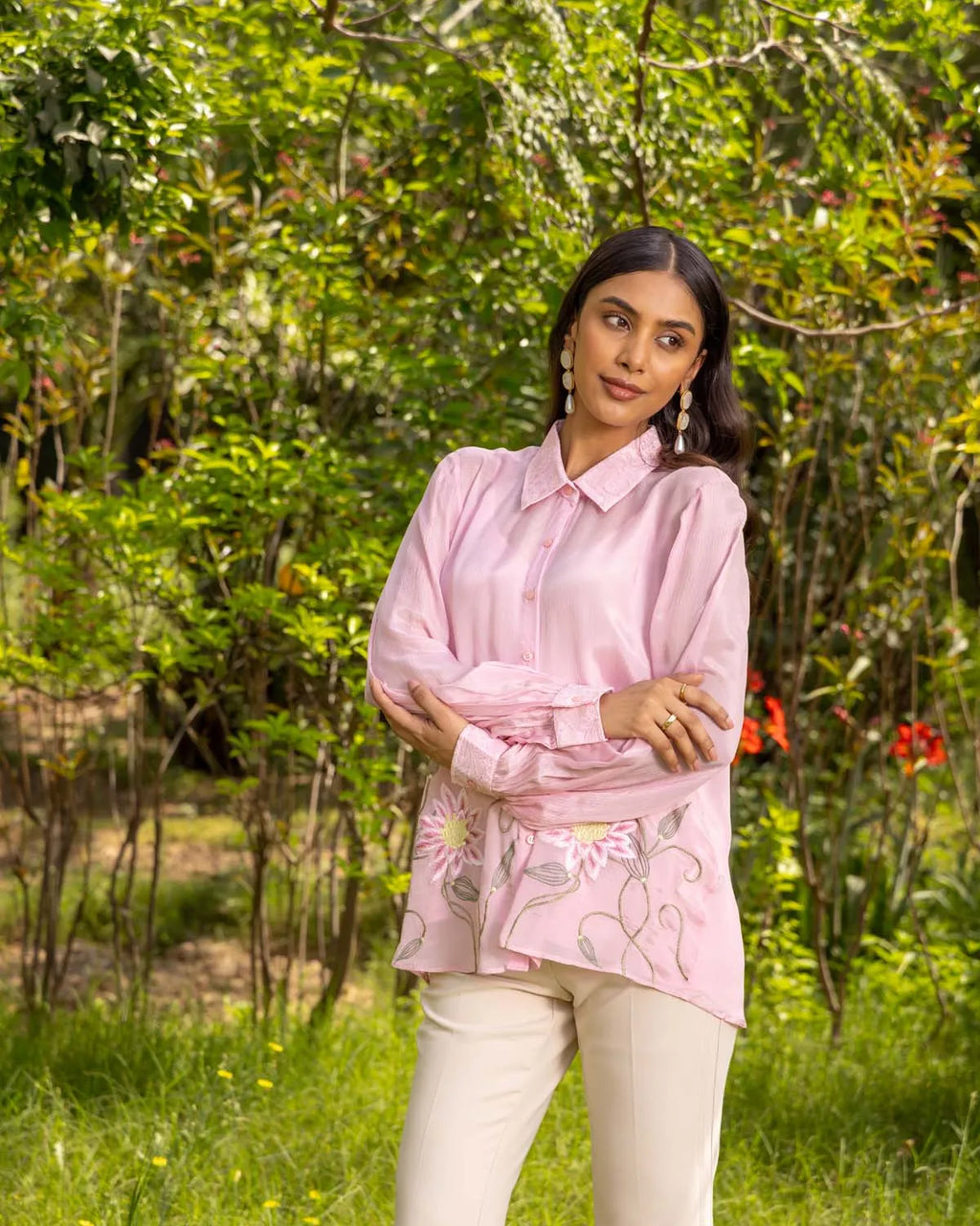 Freesia dragonfly Chiffon shirt