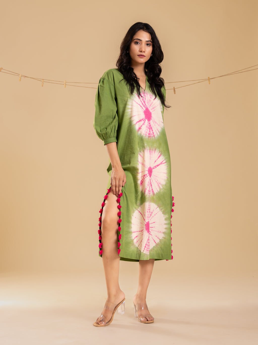 Cosmic Dance Cotton Slit Dress