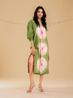 Cosmic Dance Cotton Slit Dress