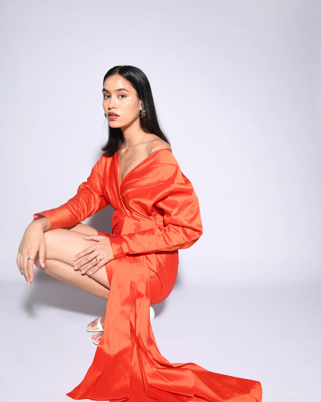 Tiger Lily Silk Drape Dress - Itara