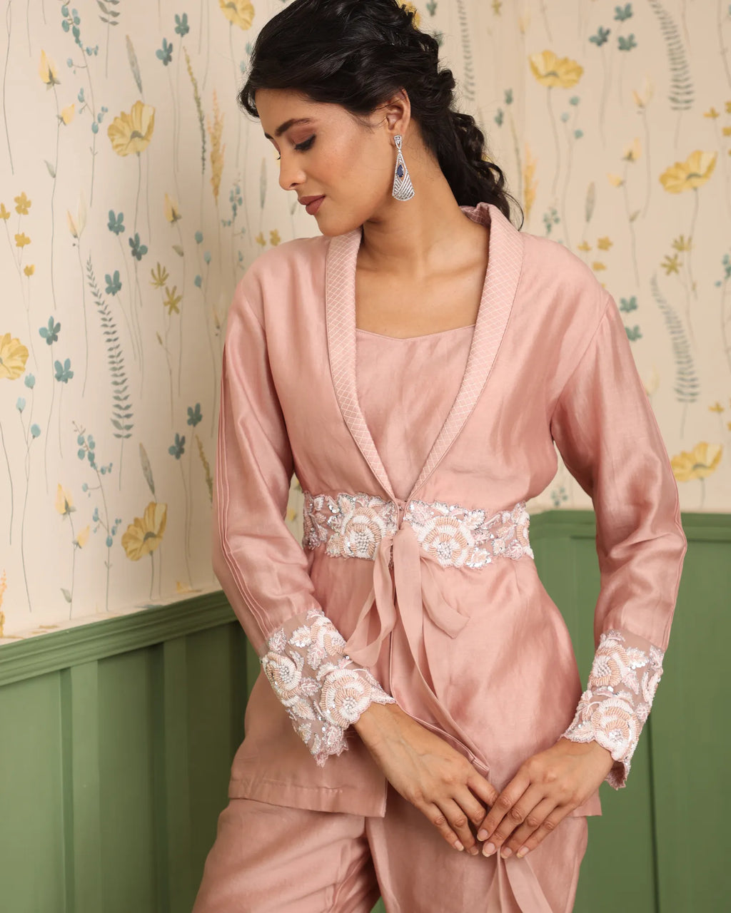 Embroidered Jacket Co-ord Set