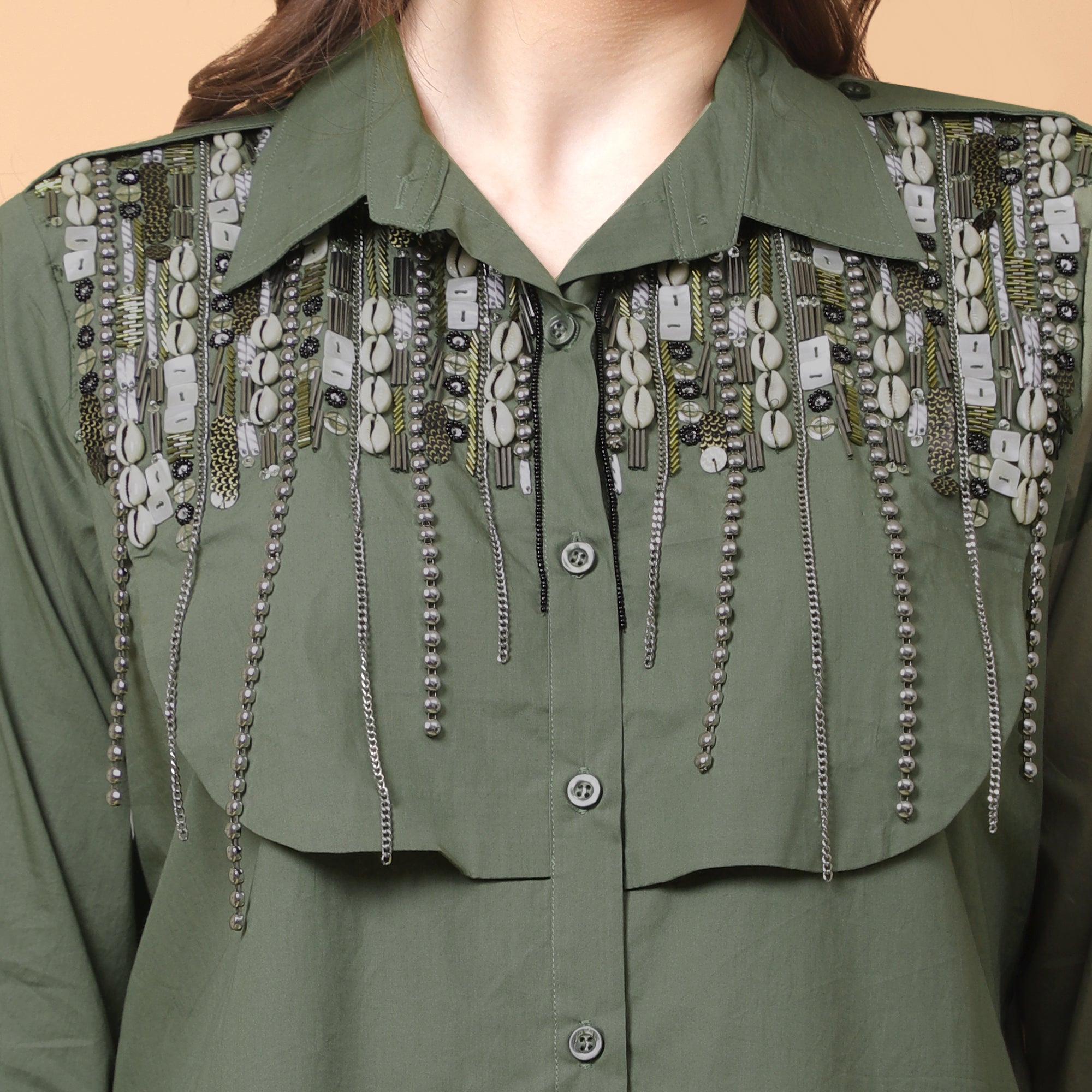 Olive Shell Shirt