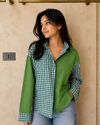 Colorblock Gingham Shirt