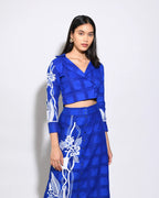 Electric Blue Embroidered Co-Ord Set