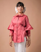 The Salmon Pleated Shirt