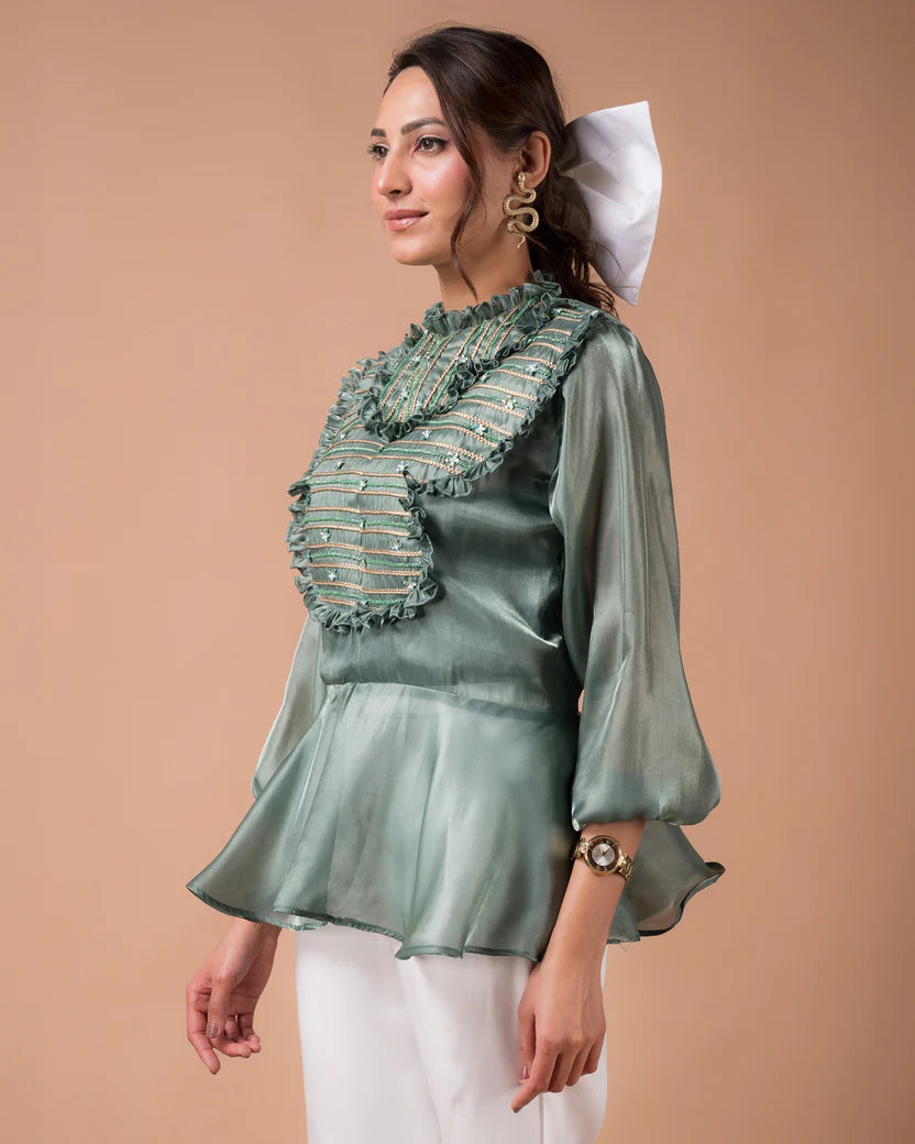 The Frill Peplum Top