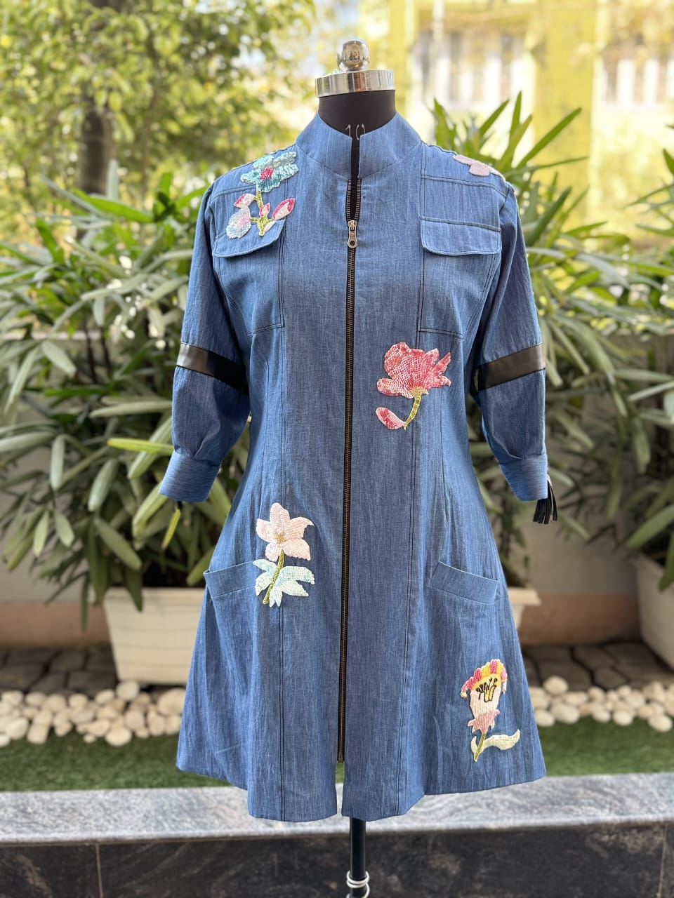 Denim Flora Dress - Label Shall