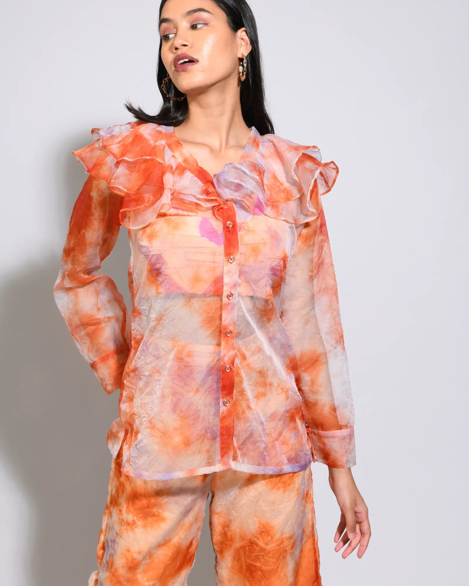 Carnelian  Tie And Dye  Co-Ord Set - Itara