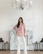 Fioren Blossom Pink French Lace Shirt - Dareiss