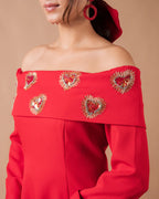 The Red heart Dress