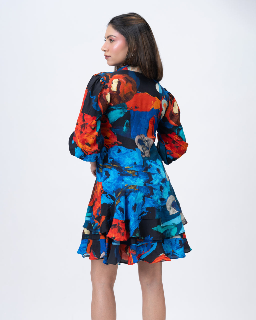 Parade Noir Mini Frill Dress - Stitched Almaree