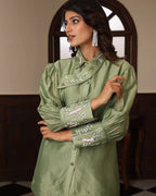 Mandarin Collar Handwork Co-ord Set