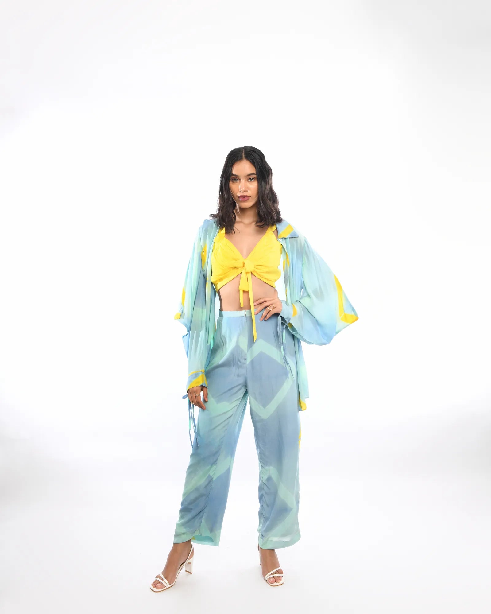 Aquamarine Tie And Dye Co-Ord Set