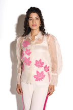 Pink Laser Cut Leaf Co-Ord Set