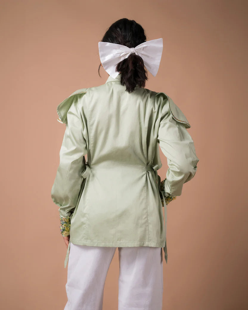 The Floral Ruffle Shirt - BeyondStiches