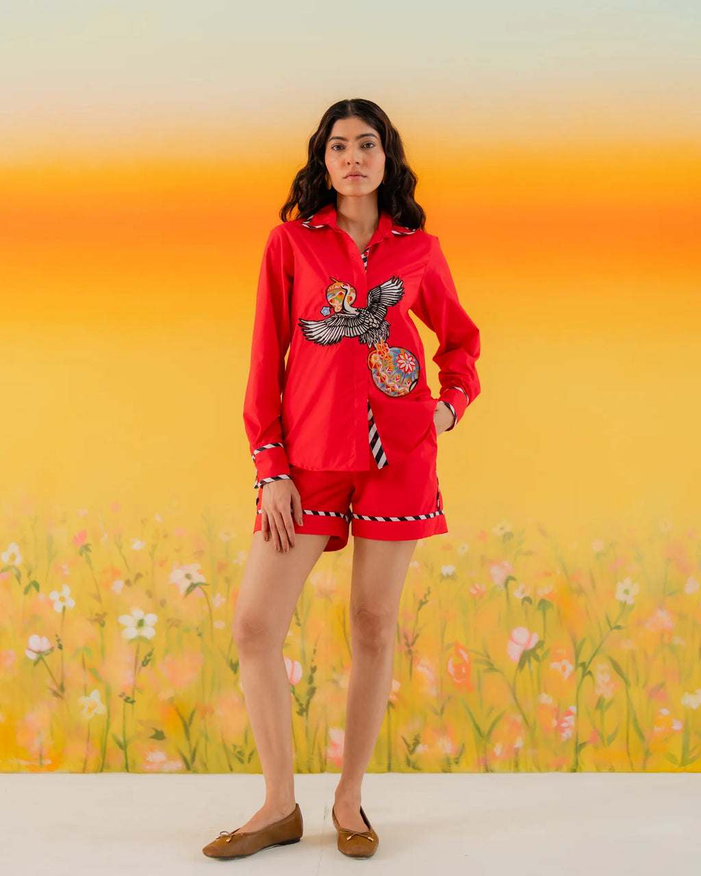 Red Eagle Shirt/ Cordset