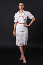 Pearl Cotton White Skirt
