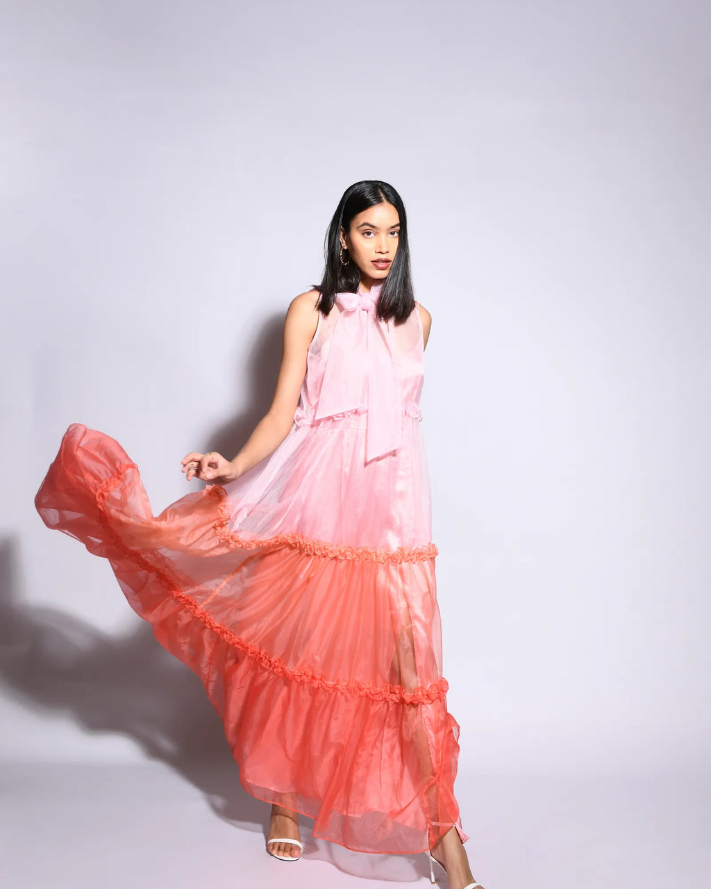 Orange Bella Shadded Gown