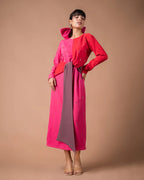 The Color-blocked Midi Dress