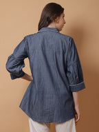 Denim Embroidered Shirt