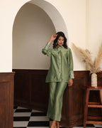 Mandarin Collar Handwork Co-ord Set
