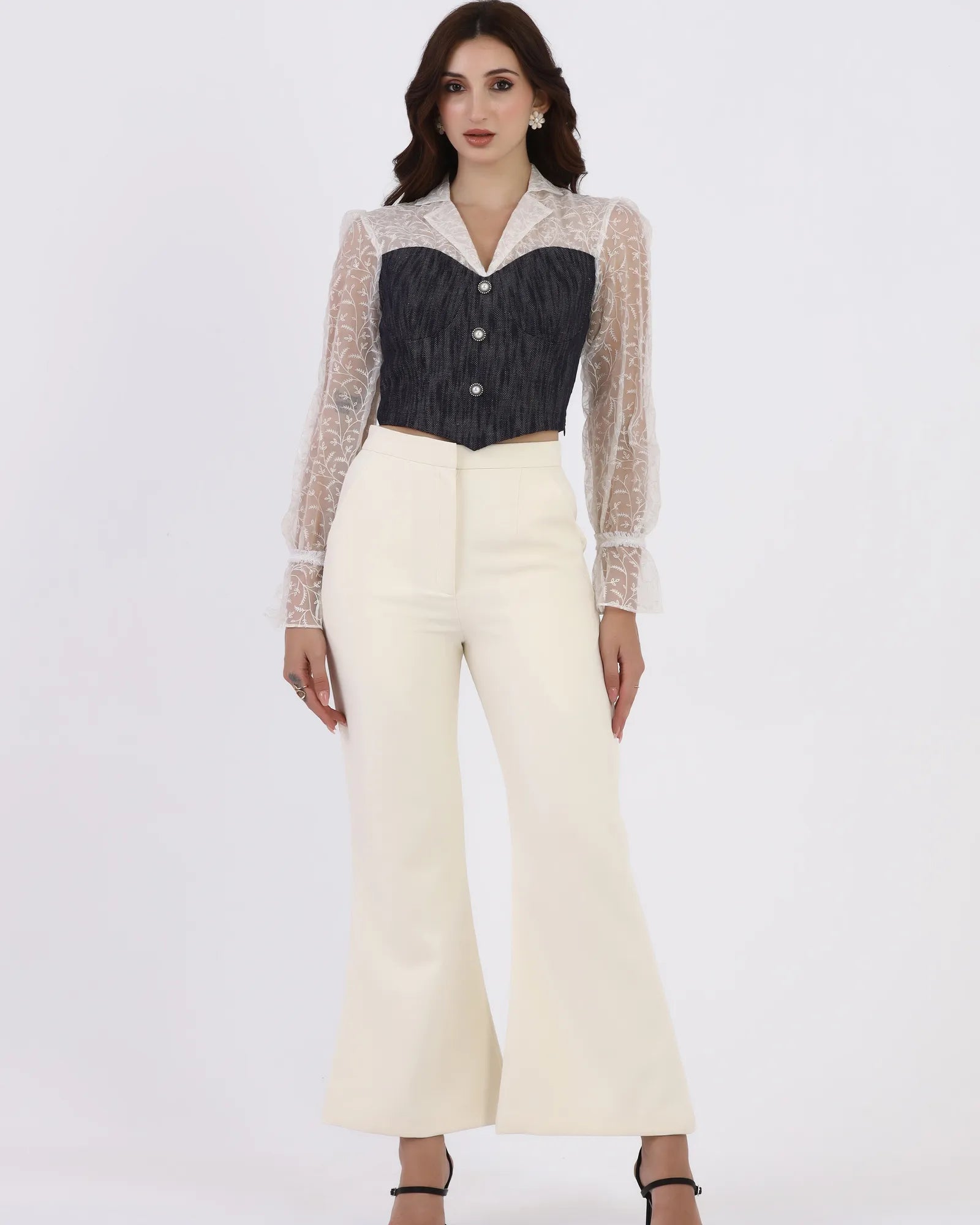 Noir Lace Corset Top