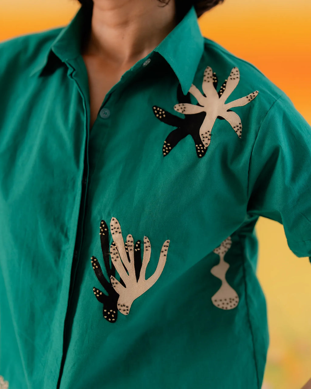 Green Flower Shirt