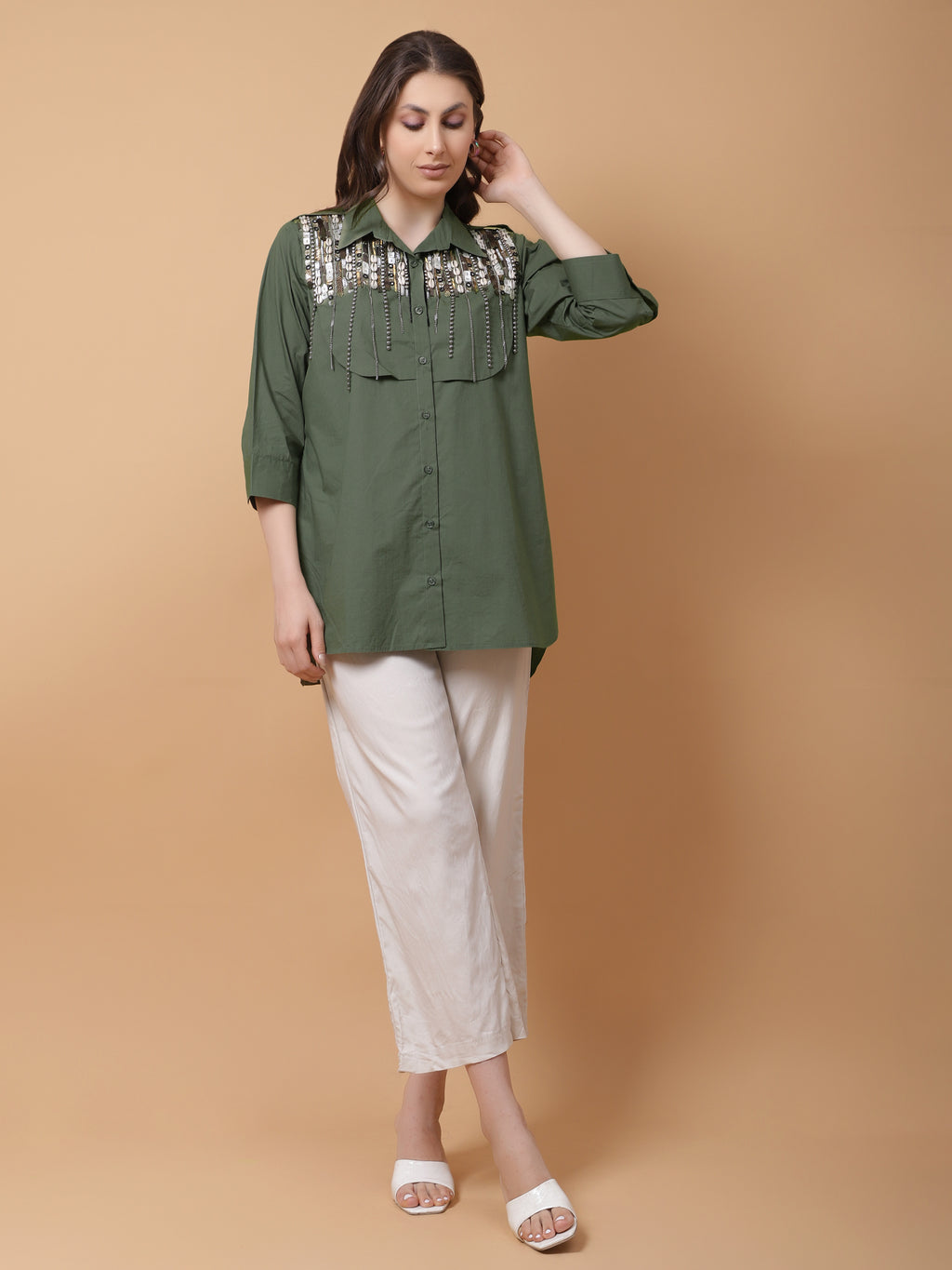 Olive Shell Shirt