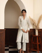 Mint Green Embroidered Fusion Set