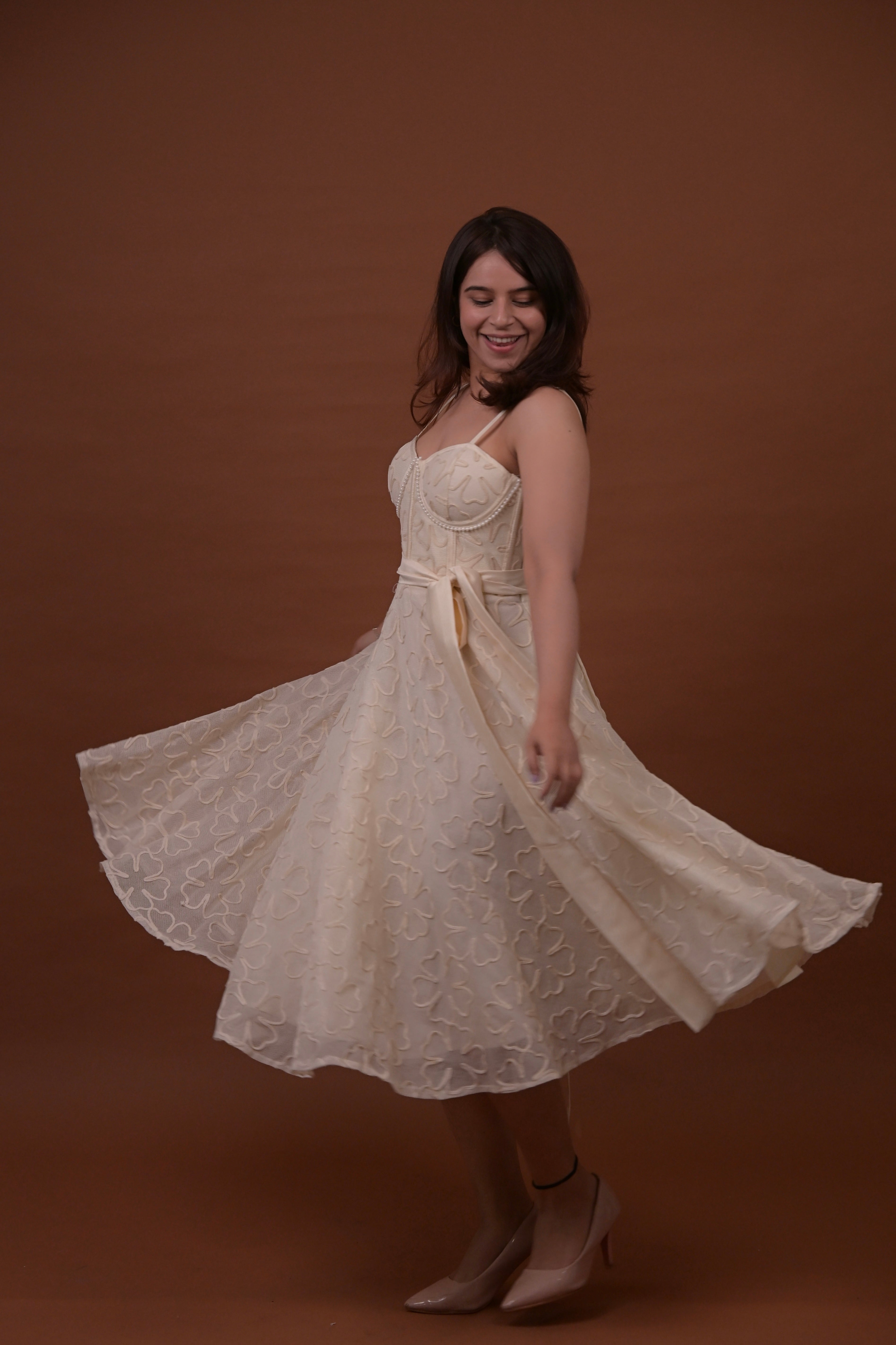 White Petal Corset Dress
