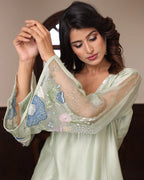 Green ocean embroidery Cord-Set