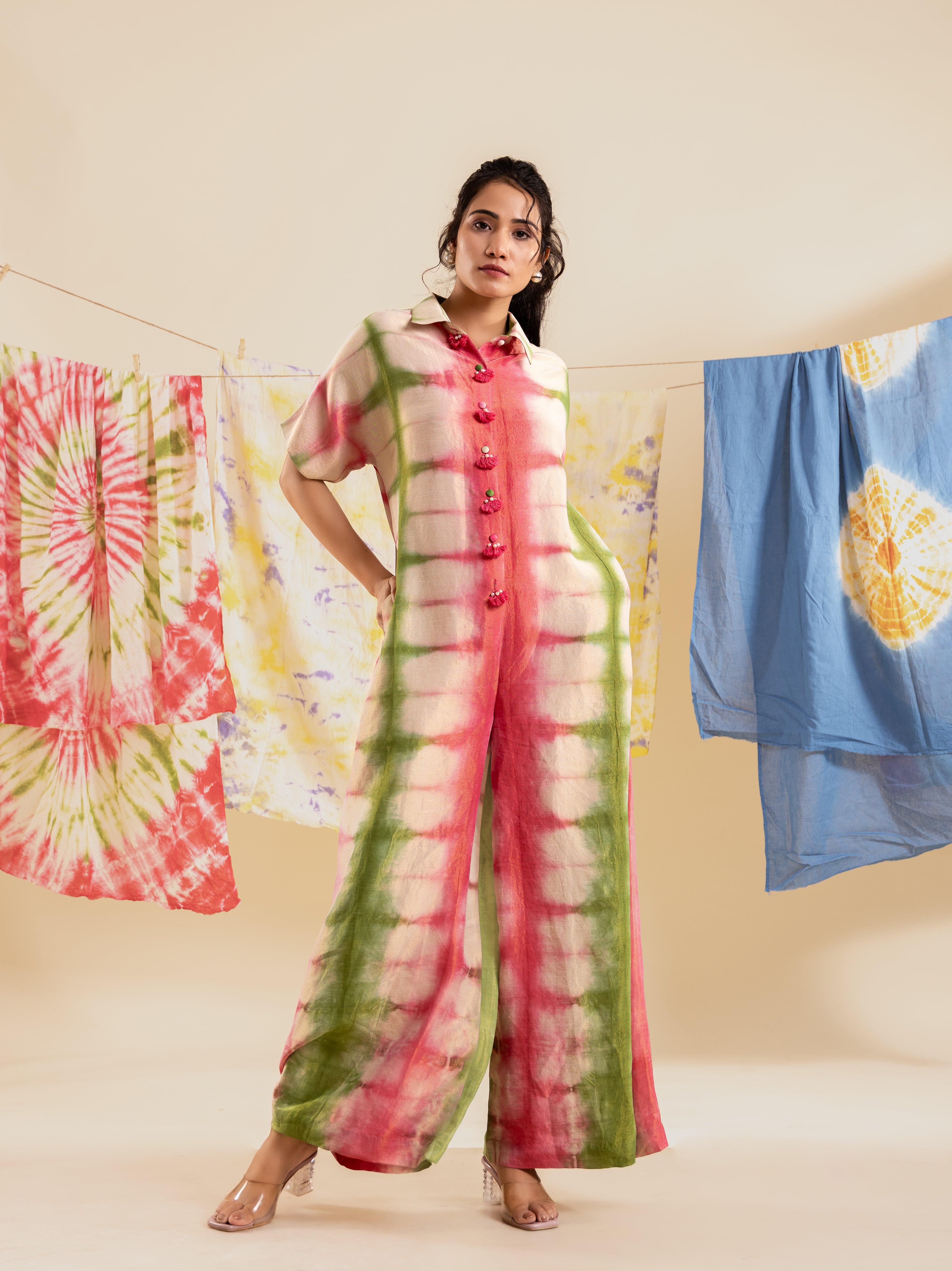 Chromatic Chaos Linen Jumpsuit