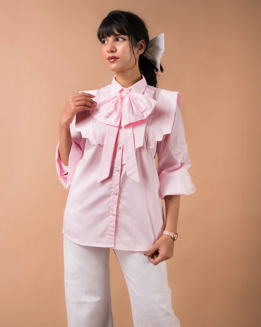 The Pink Bow Flap Shirt
