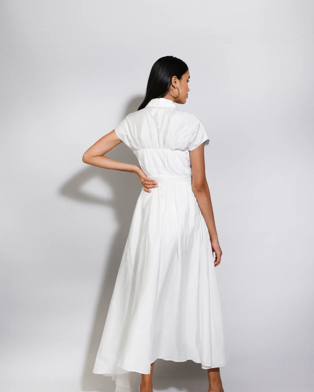White Rose Silky Dress - Itara