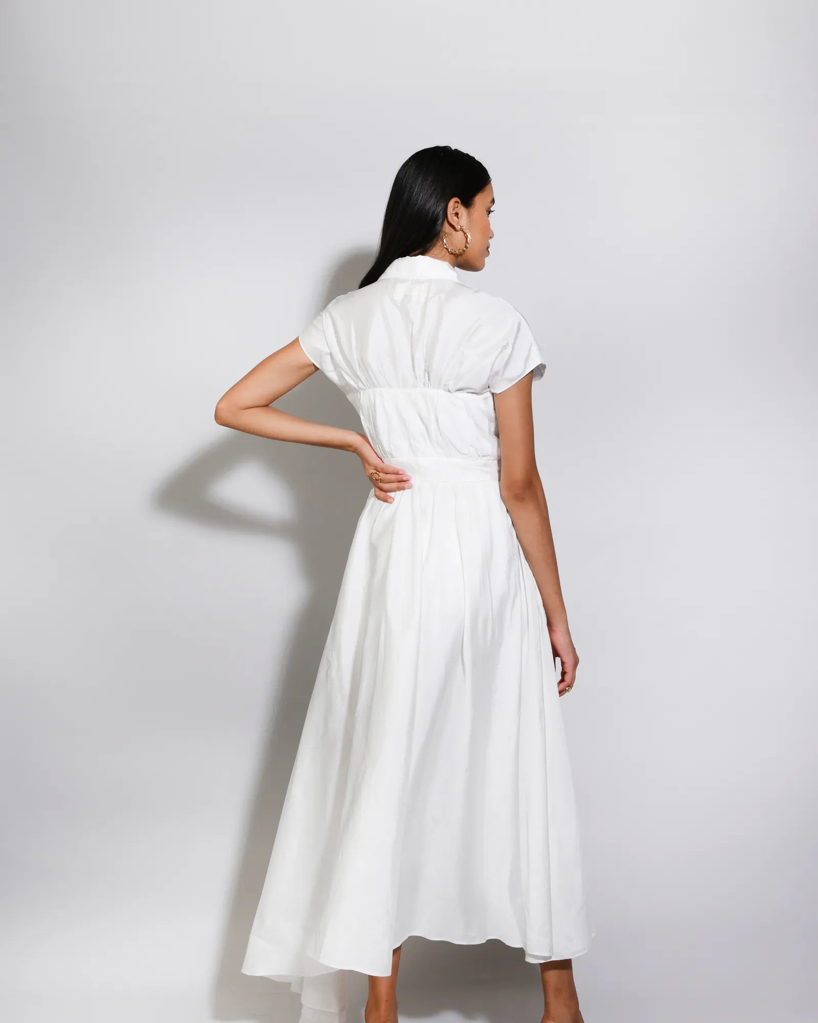 White Rose Silky Dress - Itara