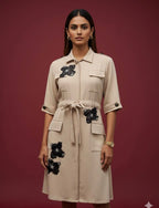 Beige Authority Dress