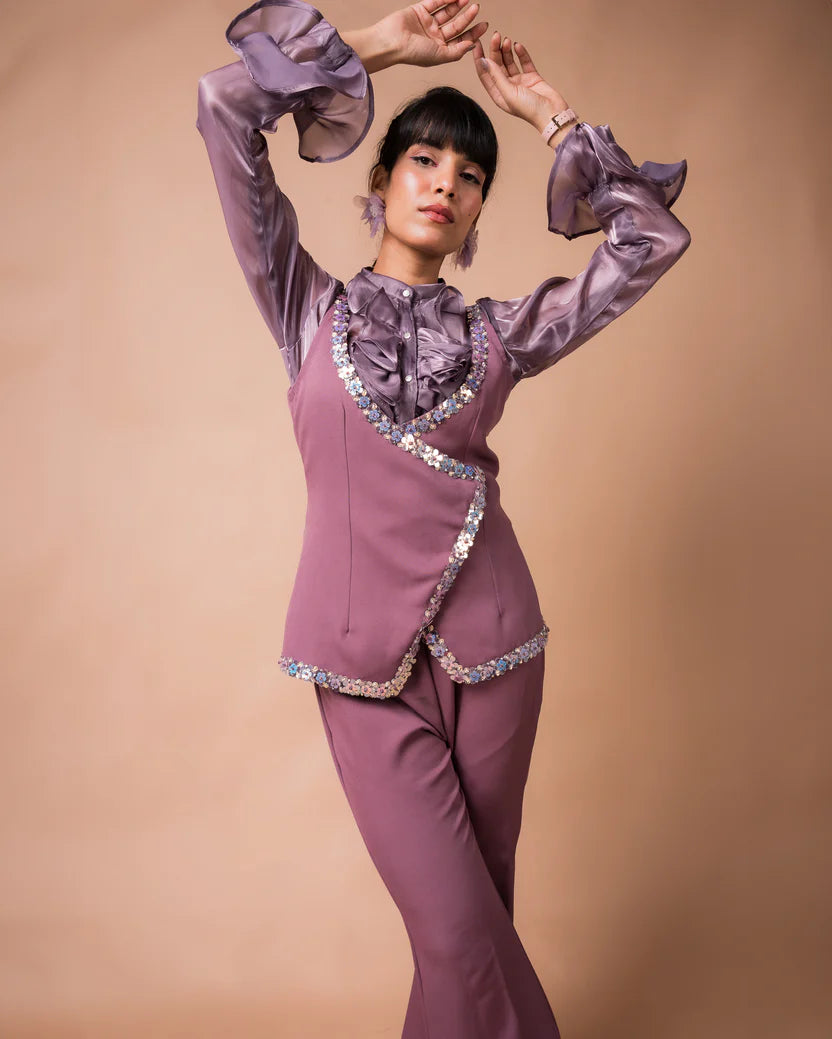 The Purple Ruffle Co-Ord Set