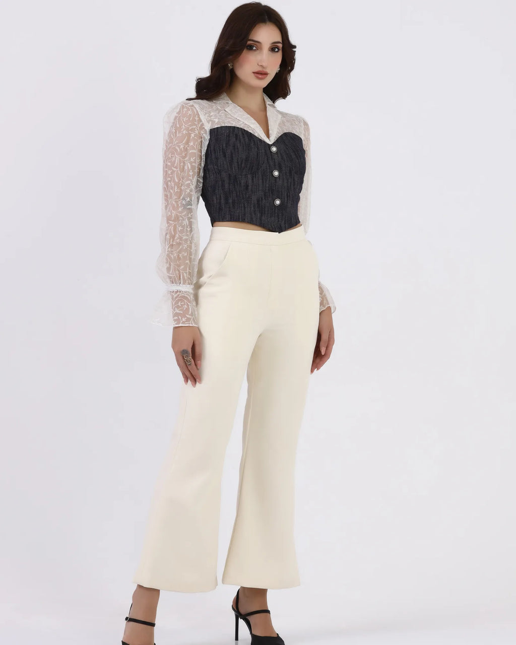 Noir Lace Corset Top