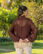 Hellebore French lace Georgette shirt