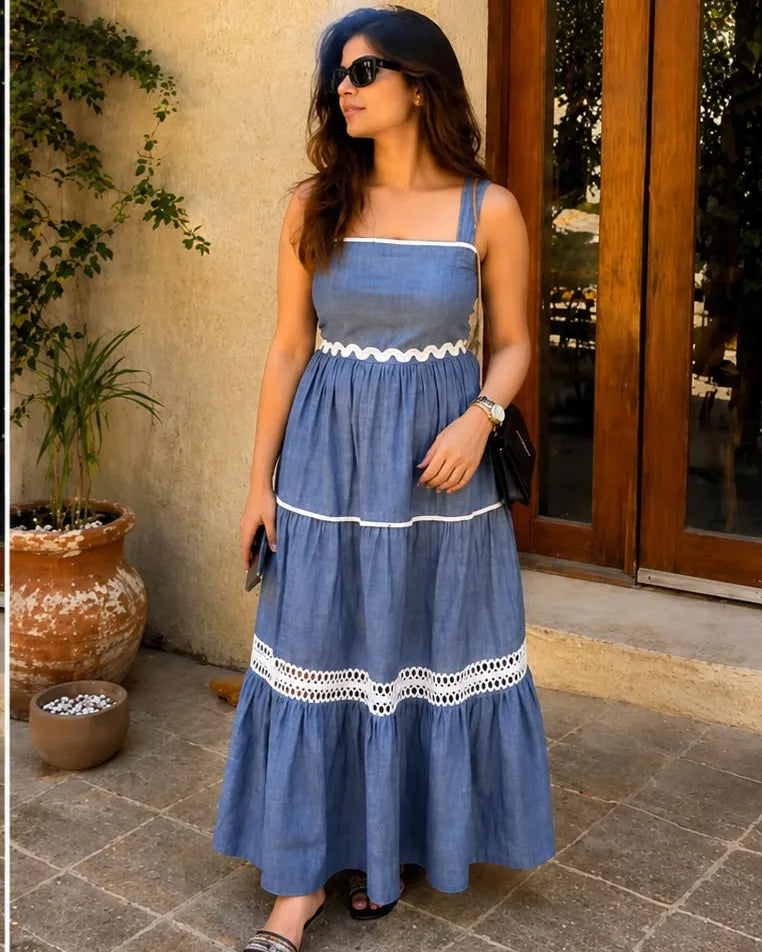 Tiered Floor Dress