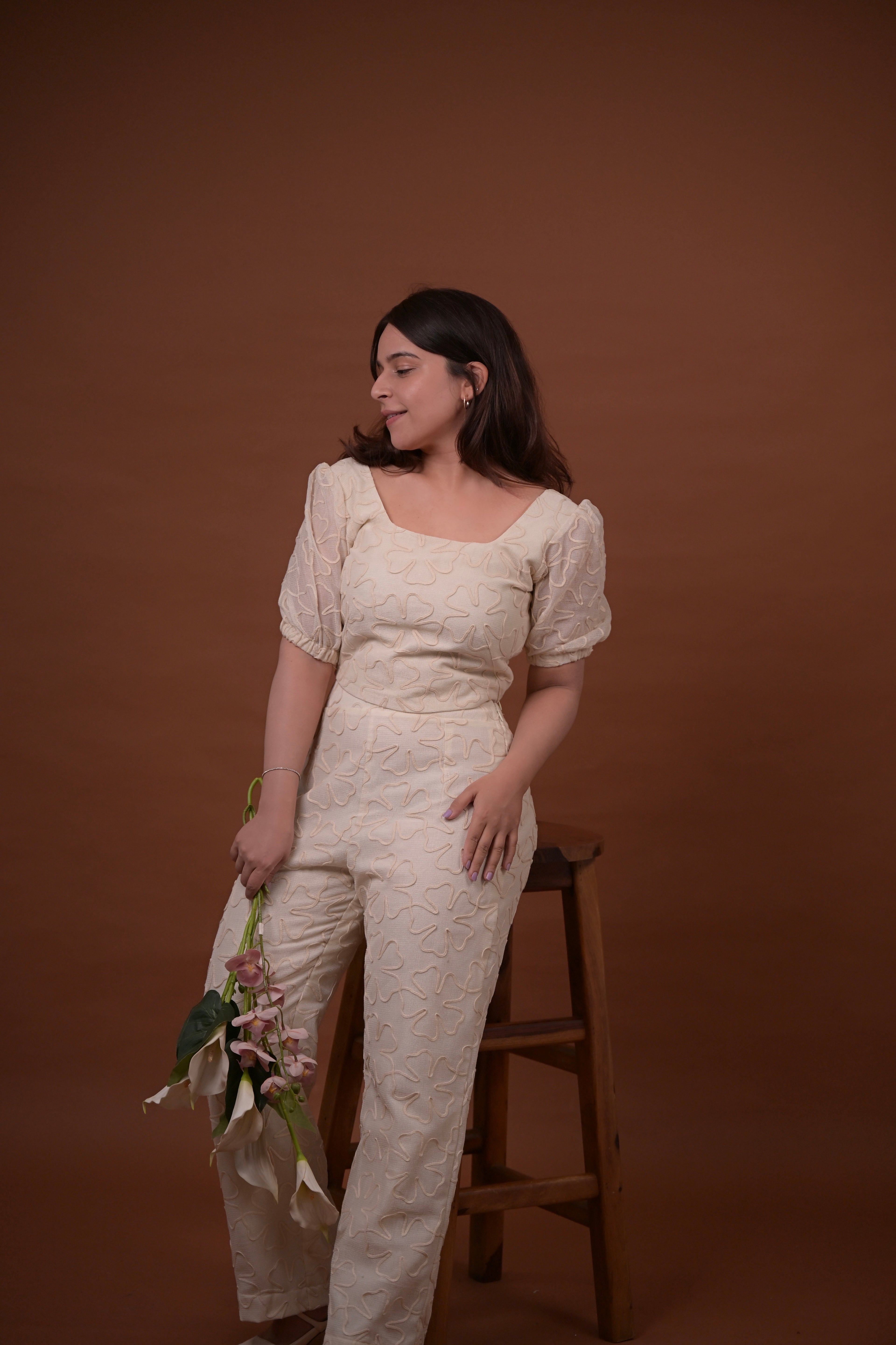 White Petal Pants - Divya Chawla