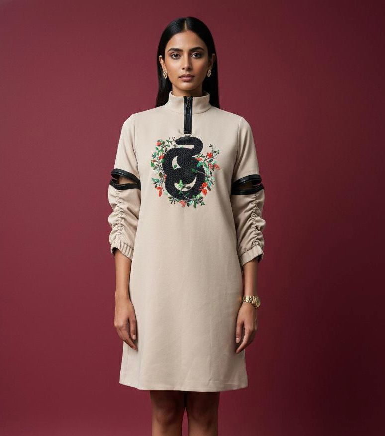 Beige Naga Morph Dress