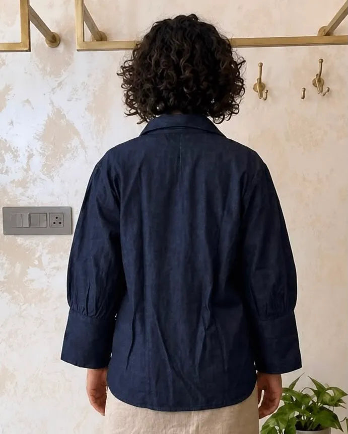 Floral Denim Shirt - Shweta Chugh