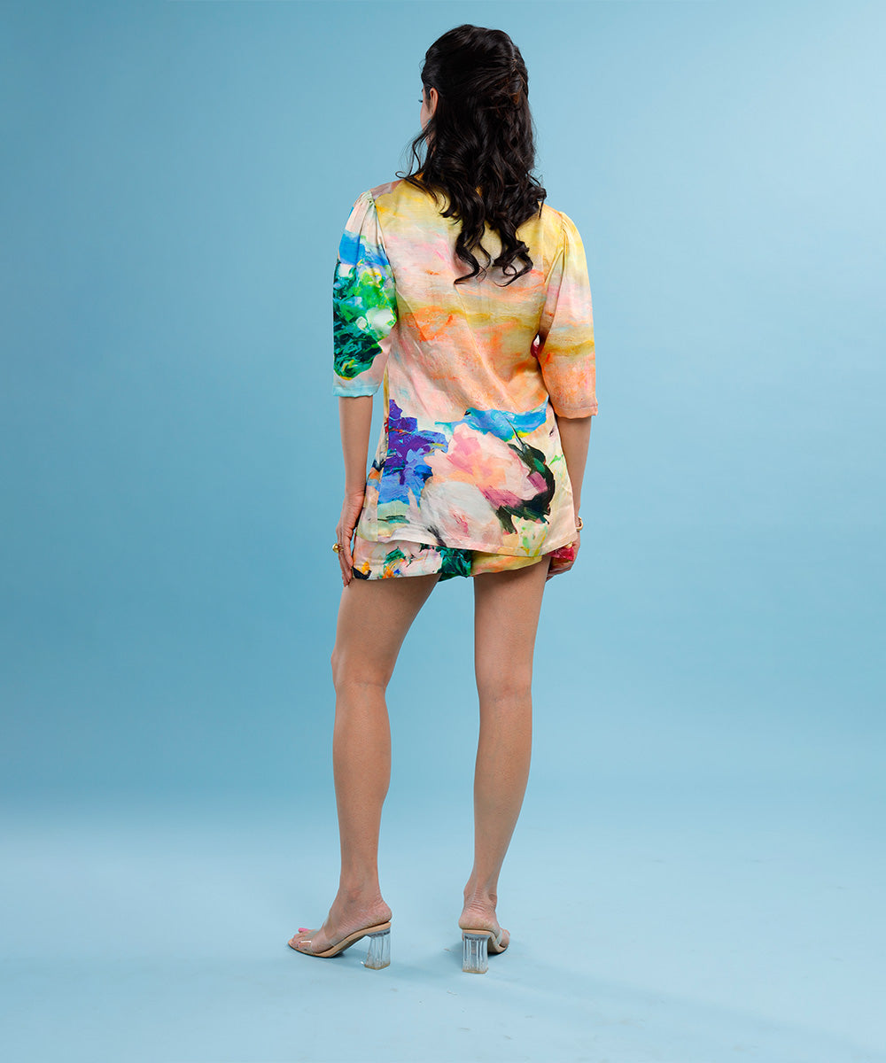 Cyphéa Tie-up Shirt and Shorts - Stitched Almaree