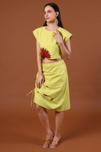 Bright Cotton Yellow Dress Skirt - Harneet Kaur
