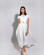White Rose Silky Dress