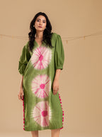 Cosmic Dance Cotton Slit Dress - Kasshish