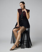 Sophisticated Cotton Black Dress